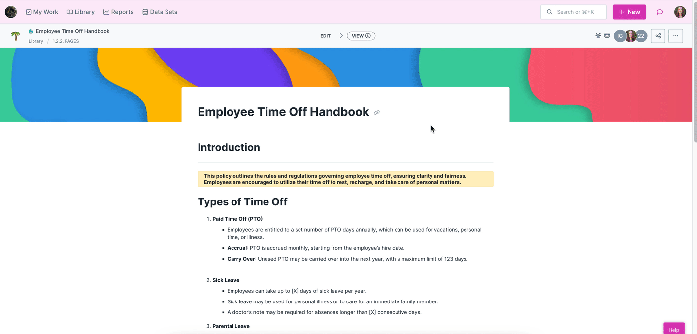 How to view, copy links and share a page