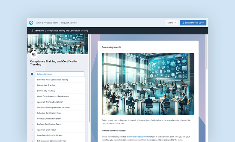 Compliance training & certification tracking