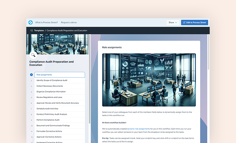 Compliance audit preparation & execution
