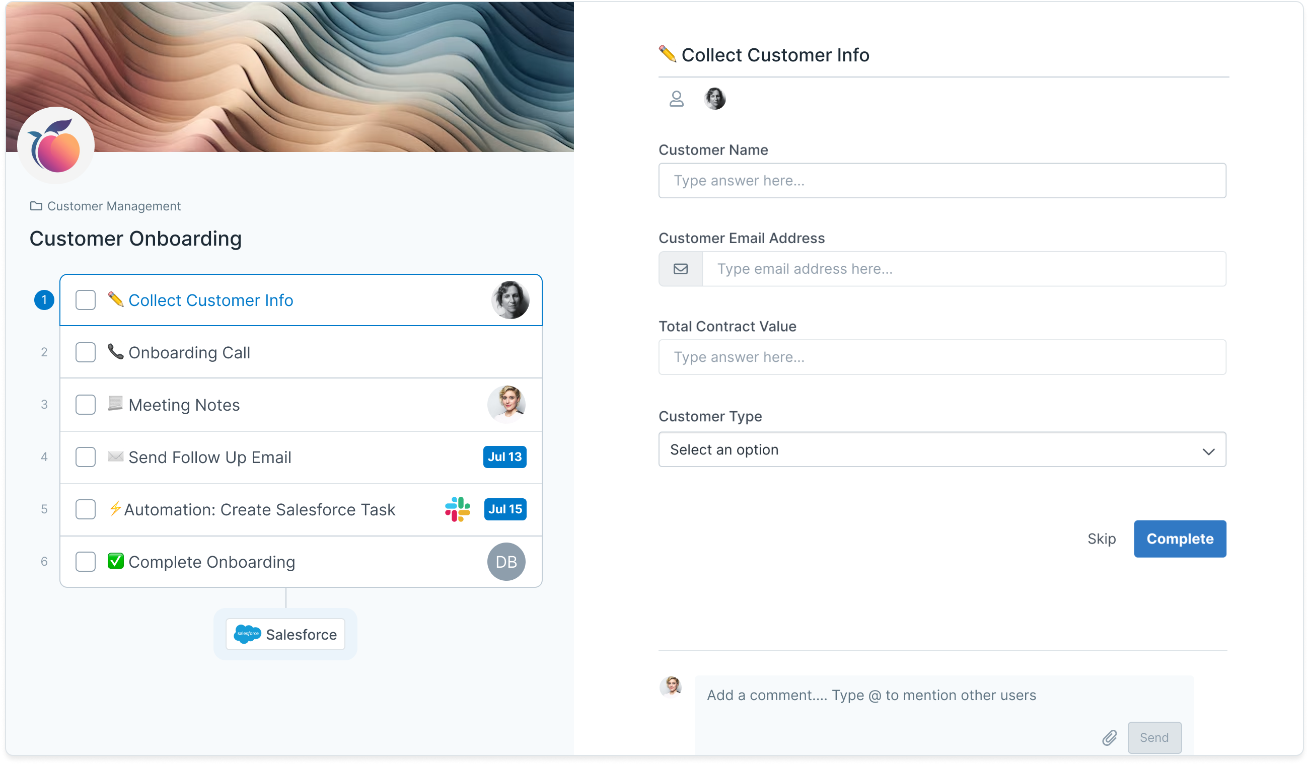 Customer management automation