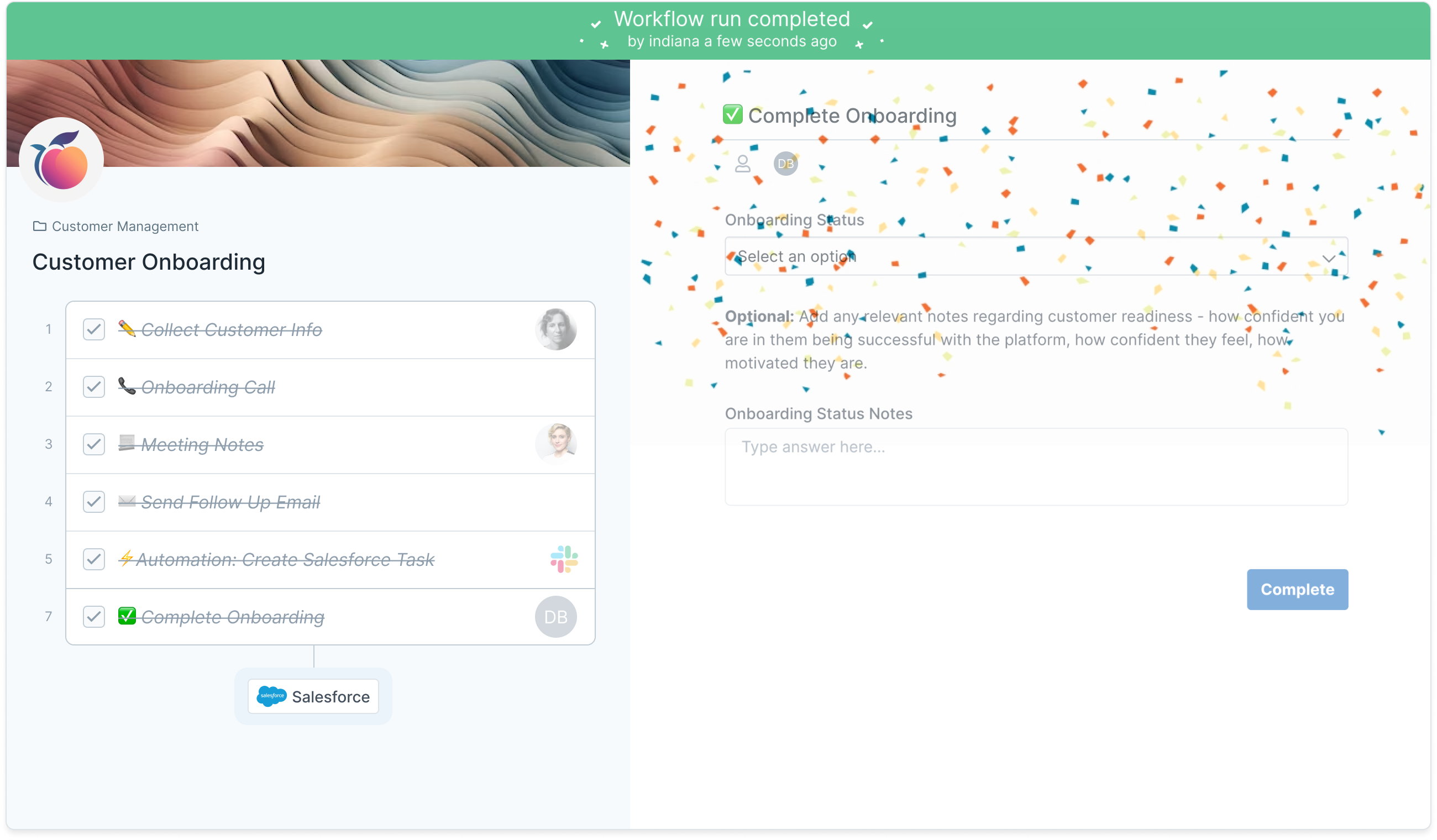Customer management automation